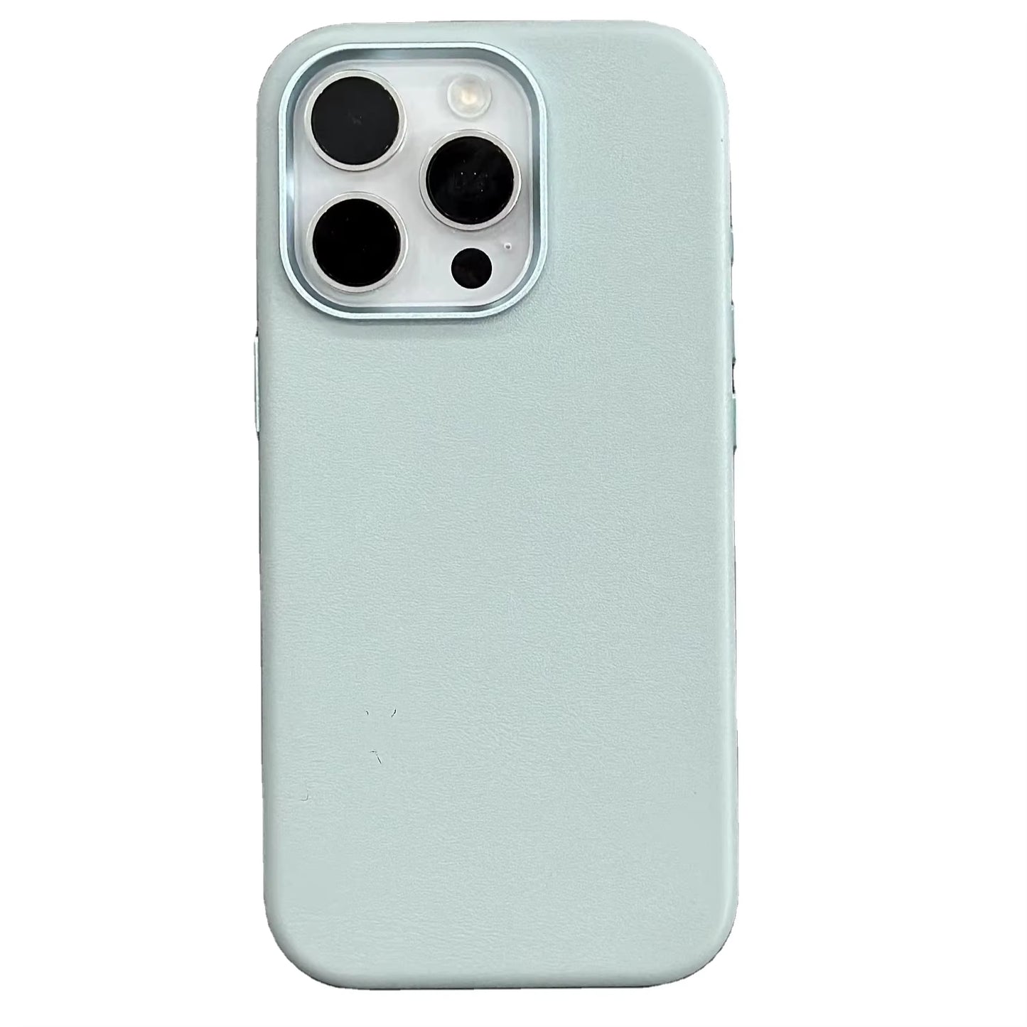 New Arrival PU Leather Case Full Cover Wrapped Vegan Leather Case with Metal Camera Frame for Iphone 16 Pro PU Magnetic Case