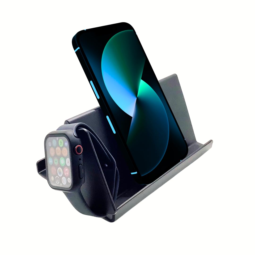 STANDECK 2-Pack Cell Phone Stand and Tablet Holder with Sound Bouncer Wing + Watch Mo. Turntable sold separately.