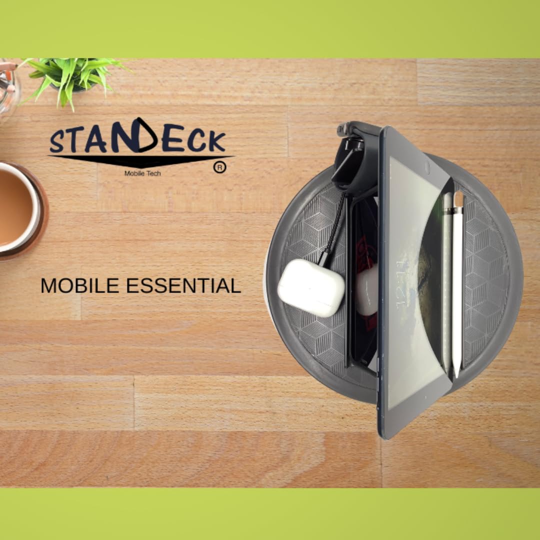 STANDECK 2-Pack Cell Phone Stand and Tablet Holder with Sound Bouncer Wing + Watch Mo. Turntable sold separately.