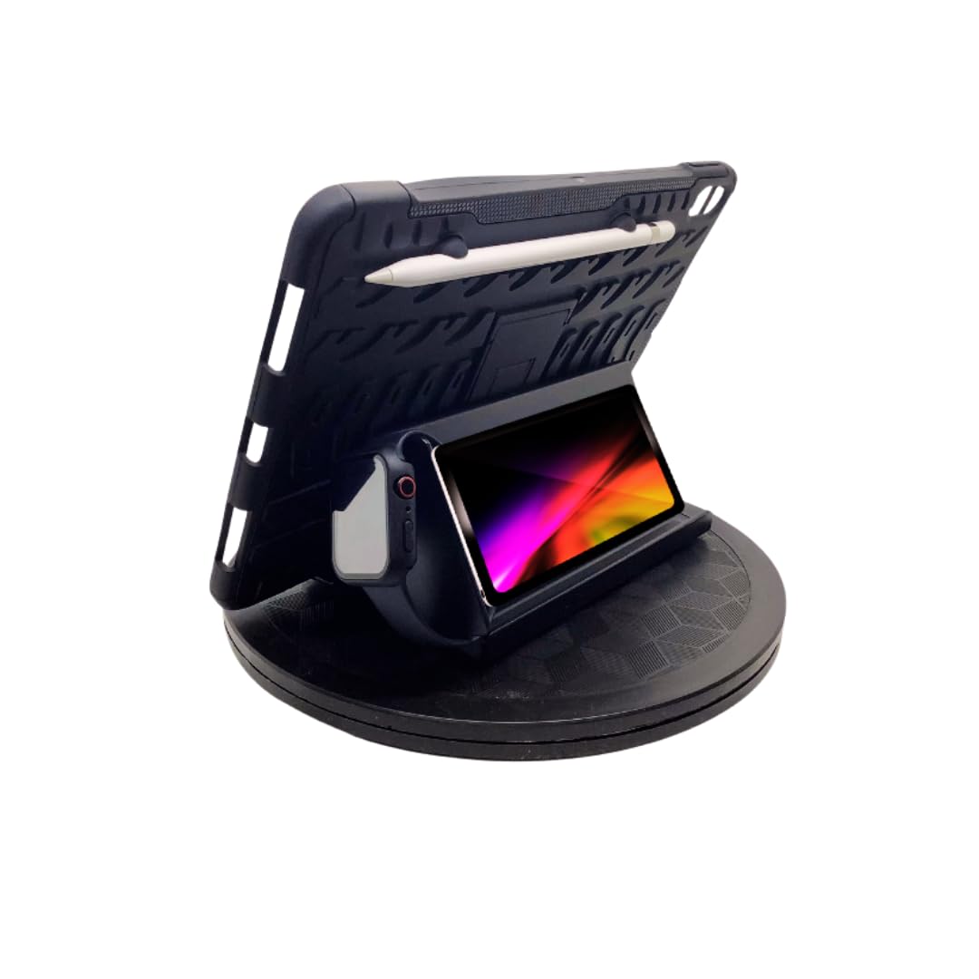 STANDECK 2-Pack Cell Phone Stand and Tablet Holder with Sound Bouncer Wing + Watch Mo. Turntable sold separately.