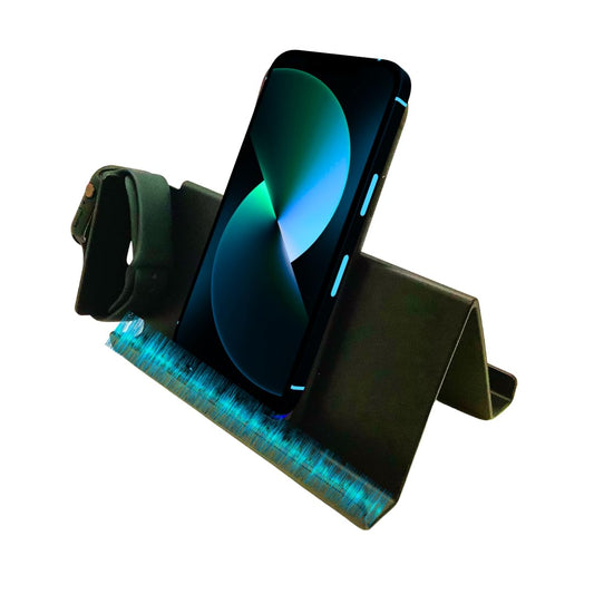 STANDECK 2-Pack Cell Phone Stand and Tablet Holder with Sound Bouncer Wing + Watch Mo. Turntable sold separately.