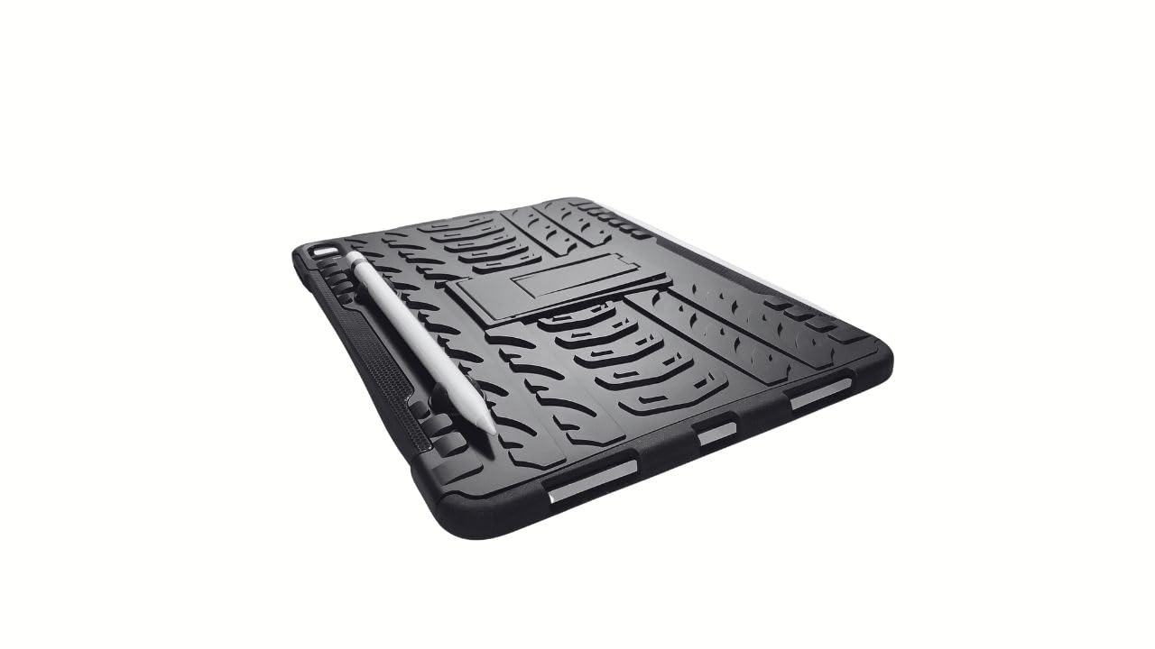 STANDECK IPAD AIR 10.9 inch, Rugged Case Shockproof W/Kickstand Black Edge