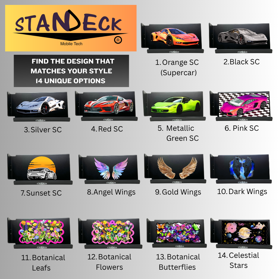 STANDECK Multi-Device Phone Stand for Desk - 14 Designer Collections - Holds Phones, Tablets, Gaming Consoles - Stable Non-Tip Base