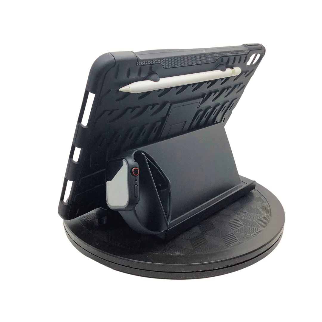 STANDECK IPAD AIR 10.9 inch, Rugged Case Shockproof W/Kickstand Black Edge