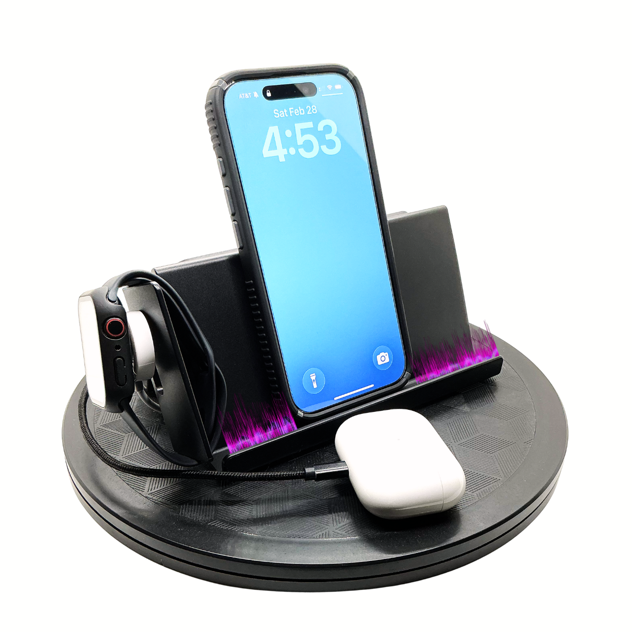 STANDECK Acoustic Stand 2-Pack + 360° Turntable Bundle