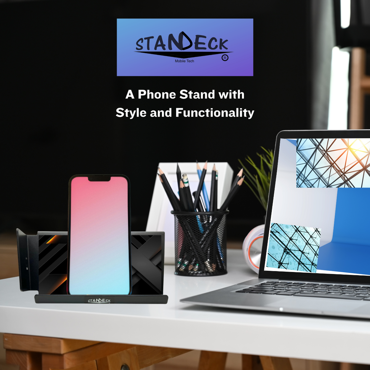STANDECK Multi-Device Phone Stand for Desk - 14 Designer Collections - Holds Phones, Tablets, Gaming Consoles - Stable Non-Tip Base