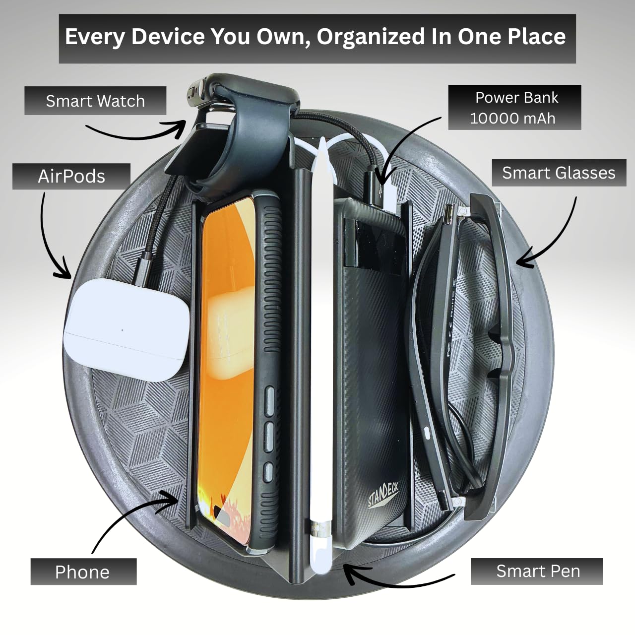 STANDECK Multi-Device Phone Stand for Desk - 14 Designer Collections - Holds Phones, Tablets, Gaming Consoles - Stable Non-Tip Base